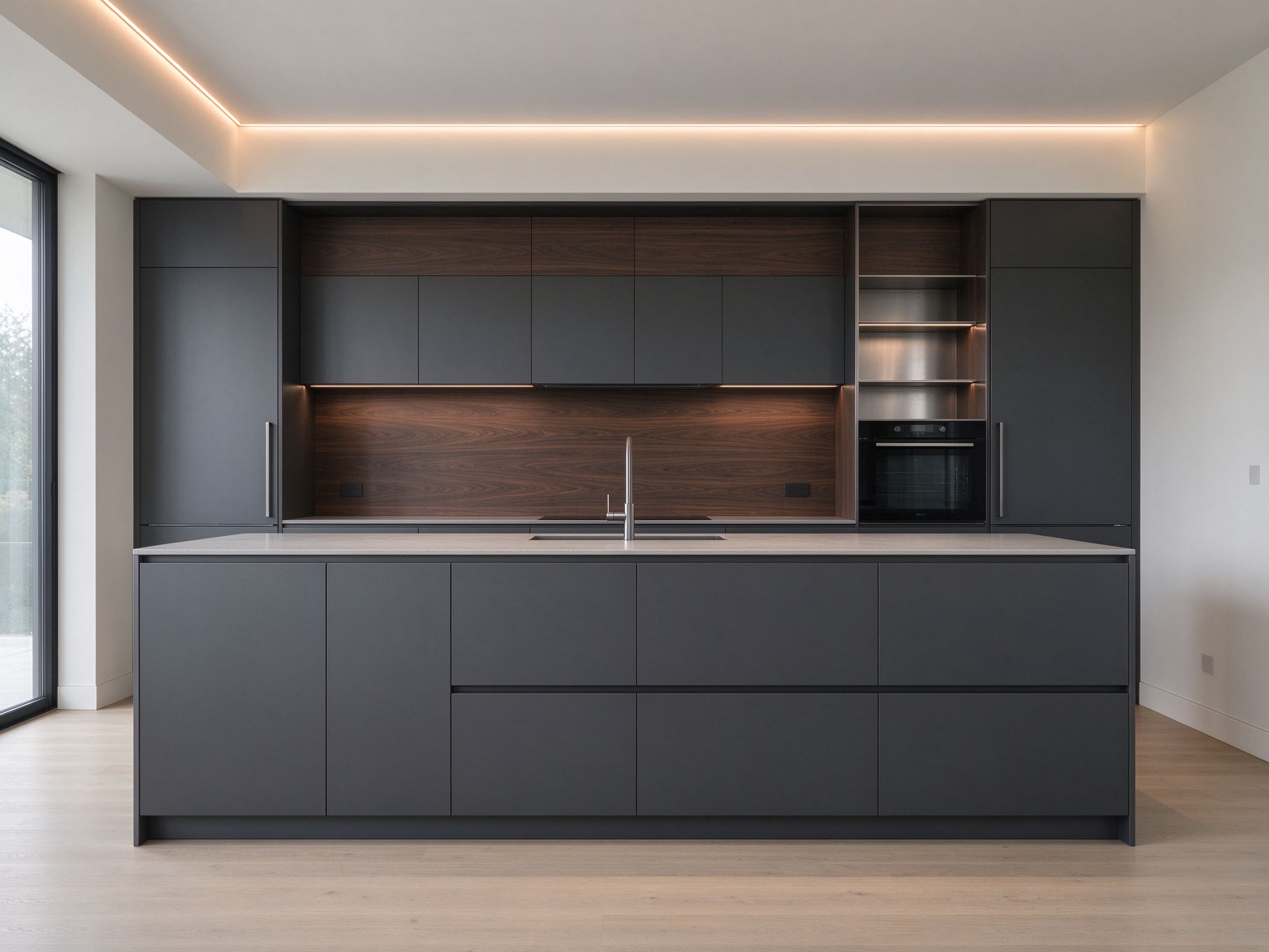 Graphite matte lacquer kitchen