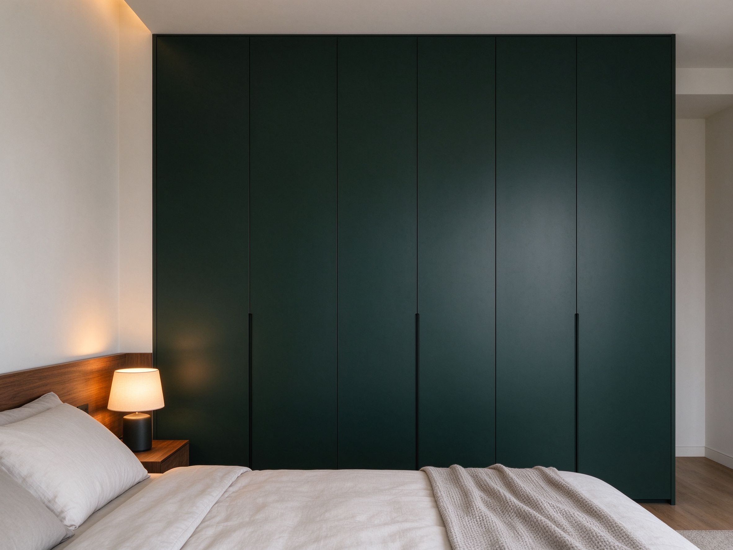 Deep green lacquer wardrobe